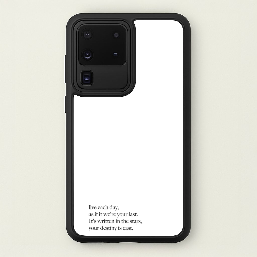 Live Each Day As If It We're Your Last - Elvis Phone Case for Galaxy S20 Ultra