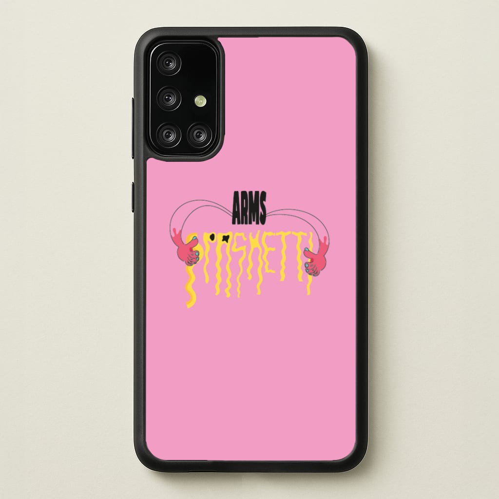 Arms Spaghetti - Pink - Eminem Phone Case for Galaxy A71