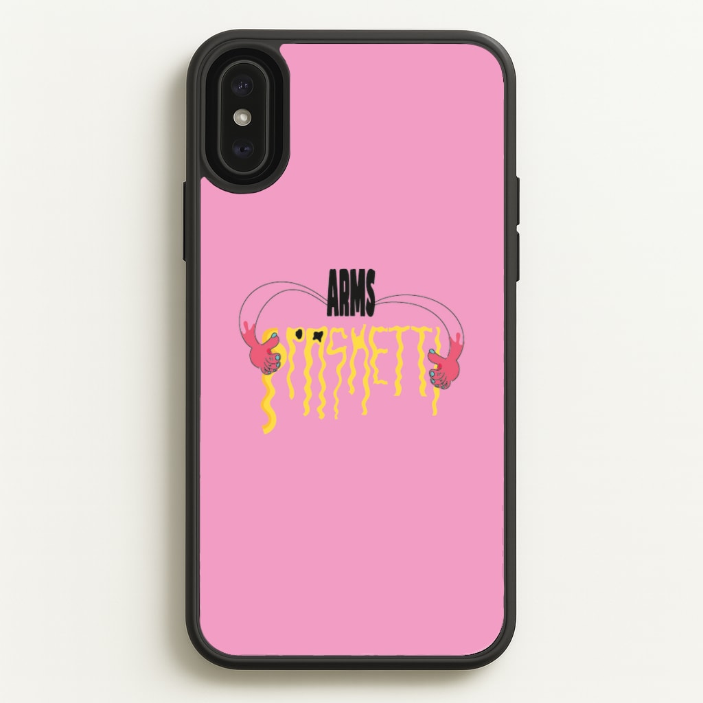 Arms Spaghetti - Pink - Eminem Phone Case for iPhone XS Max