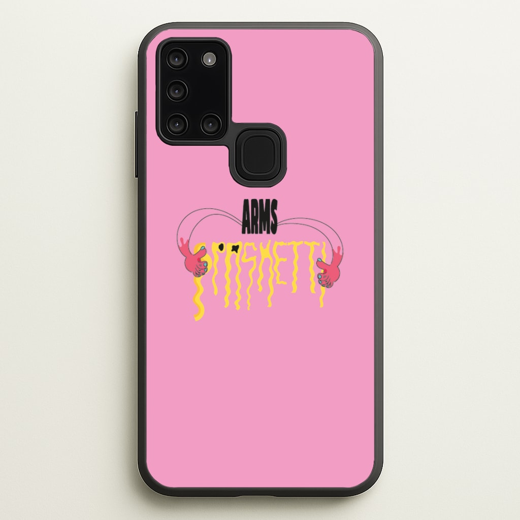Arms Spaghetti - Pink - Eminem Phone Case for Galaxy A21s