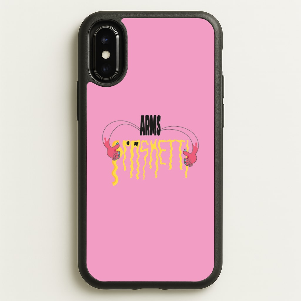 Arms Spaghetti - Pink - Eminem Phone Case for iPhone X / XS