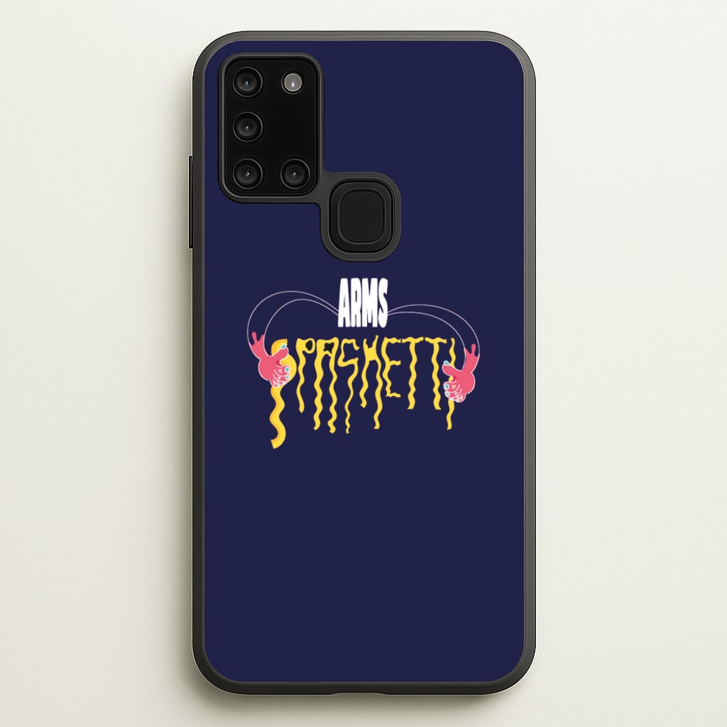 Arms Spaghetti - Dark Blue - Eminem Phone Case for Galaxy A21s