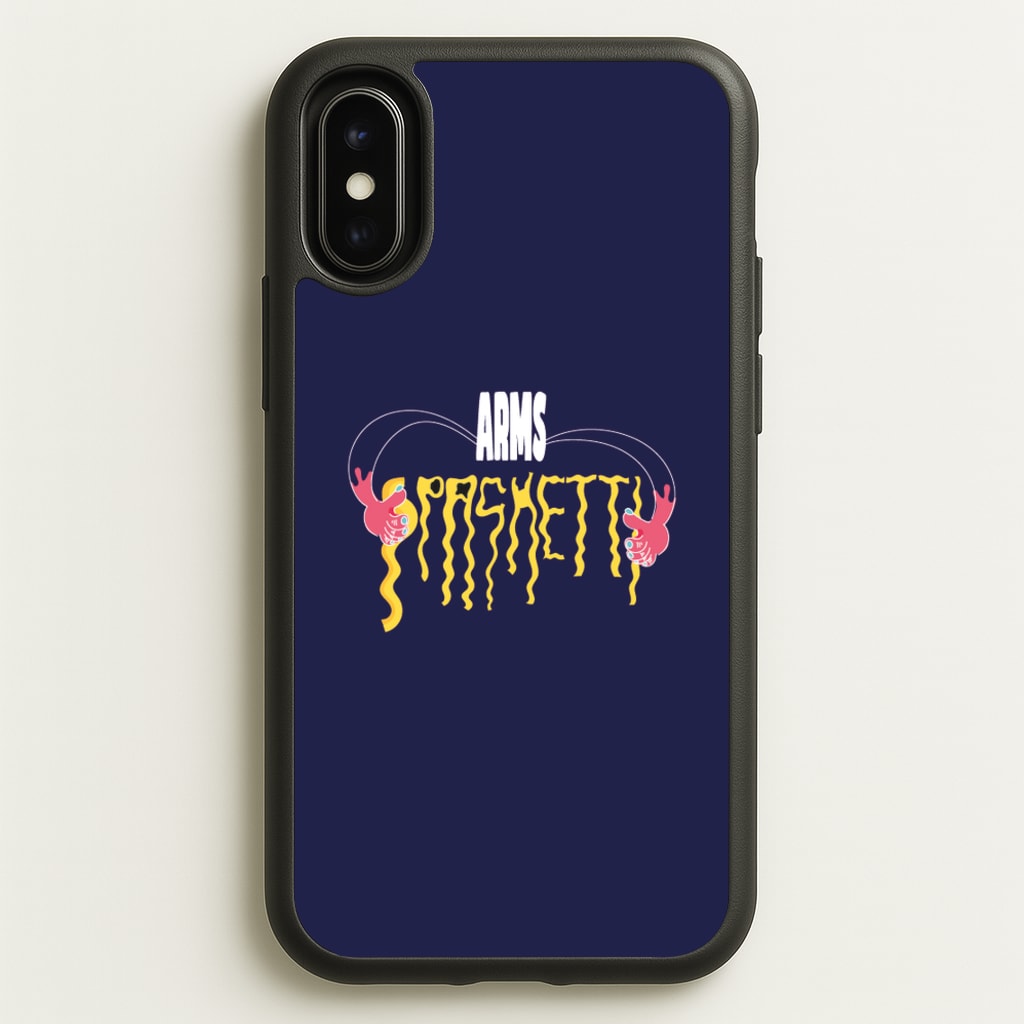 Arms Spaghetti - Dark Blue - Eminem Phone Case for iPhone X / XS