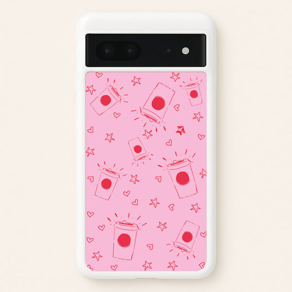 Coffee Pattern - Chamberlain - Emma Chamerlain Phone Case for Google Pixel 7