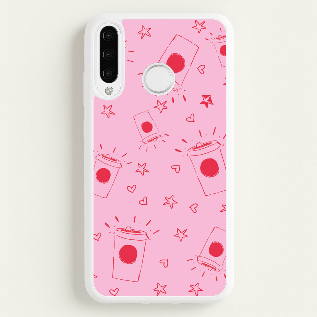 Coffee Pattern - Chamberlain - Emma Chamerlain Phone Case for Huawei P30 Lite