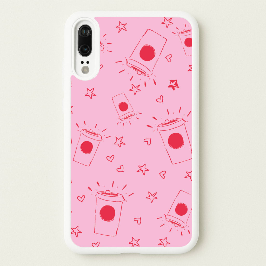 Coffee Pattern - Chamberlain - Emma Chamerlain Phone Case for Huawei P20