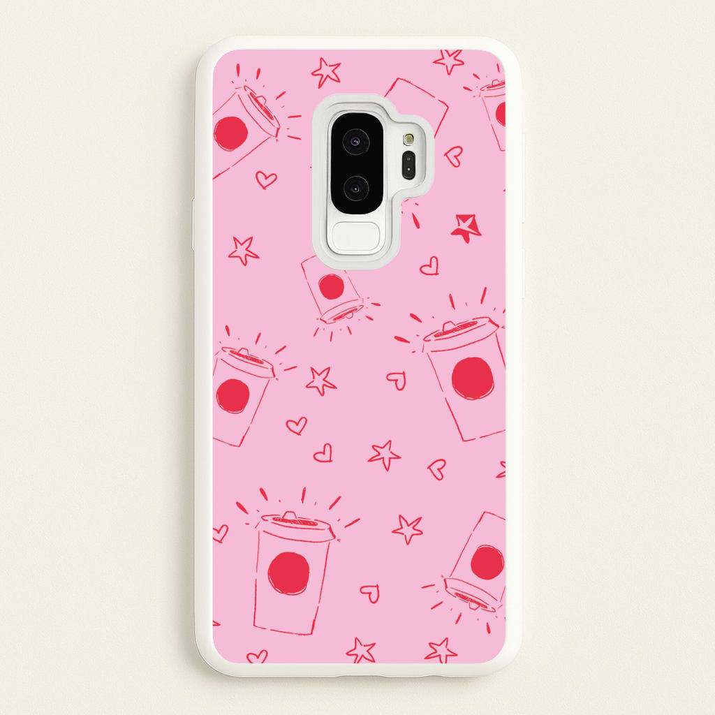 Coffee Pattern - Chamberlain - Emma Chamerlain Phone Case for Galaxy S9 Plus