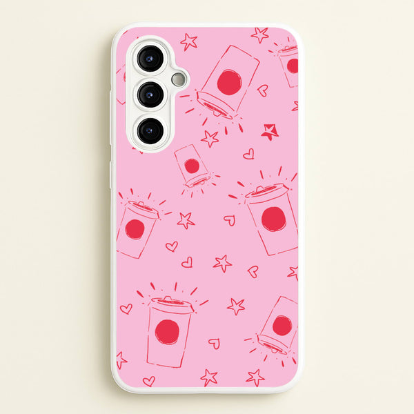 Coffee Pattern - Chamberlain - Emma Chamerlain Phone Case for Galaxy A54