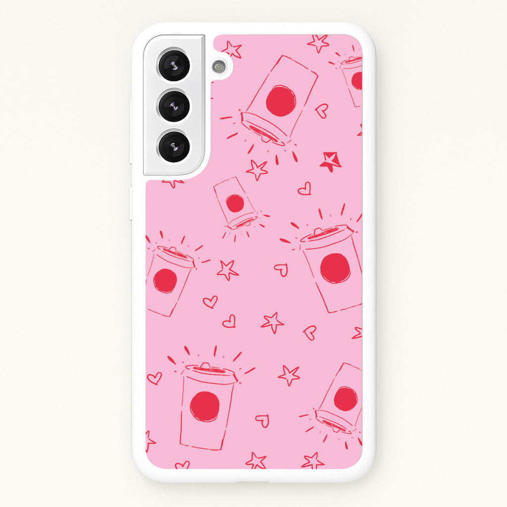 Coffee Pattern - Chamberlain - Emma Chamerlain Phone Case for Galaxy S21 Plus