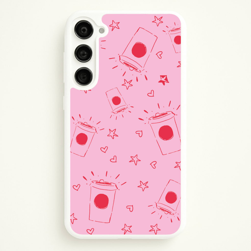 Coffee Pattern - Chamberlain - Emma Chamerlain Phone Case for Galaxy S23 Plus