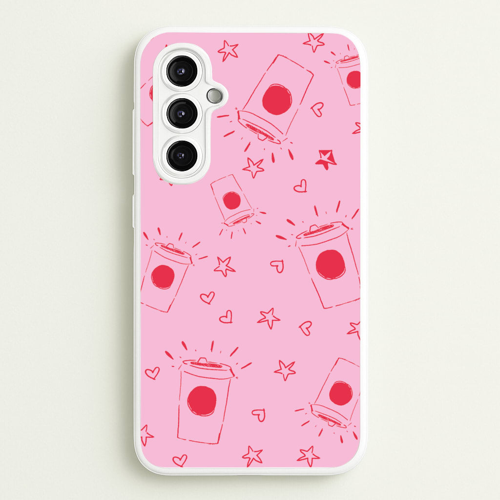 Coffee Pattern - Chamberlain - Emma Chamerlain Phone Case for Galaxy A14