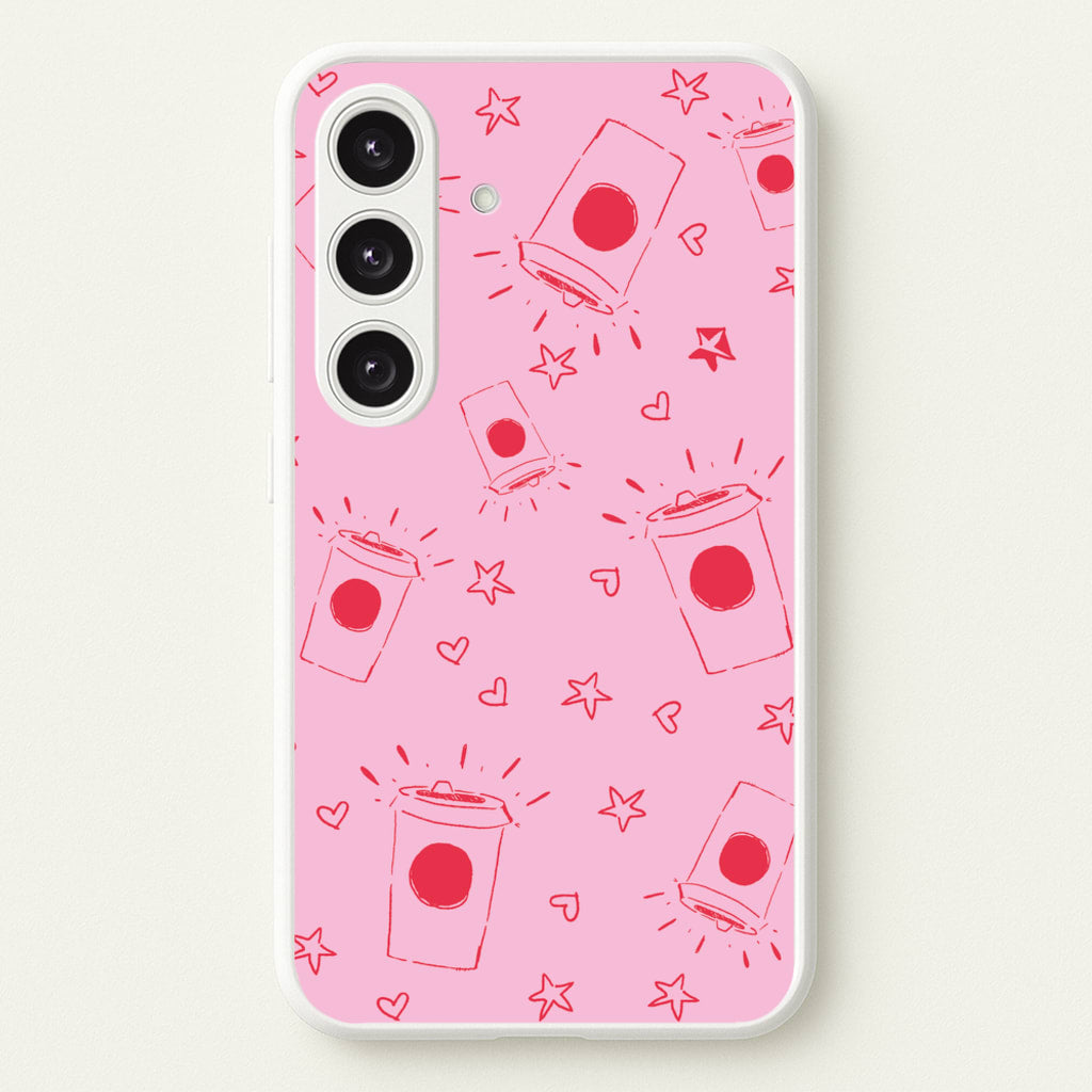 Coffee Pattern - Chamberlain - Emma Chamerlain Phone Case for Galaxy S24 Plus