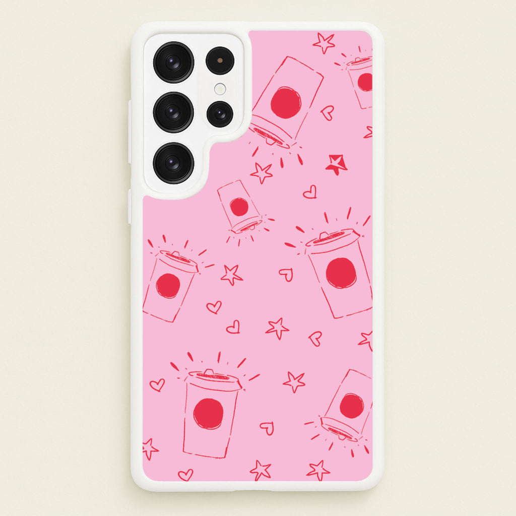 Coffee Pattern - Chamberlain - Emma Chamerlain Phone Case for Galaxy S22 Ultra