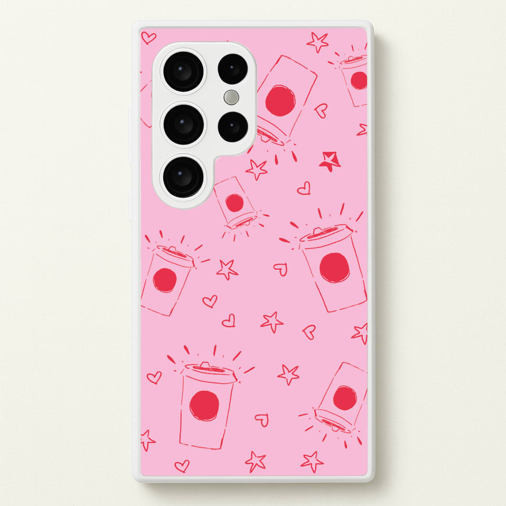Coffee Pattern - Chamberlain - Emma Chamerlain Phone Case for Galaxy S24 Ultra