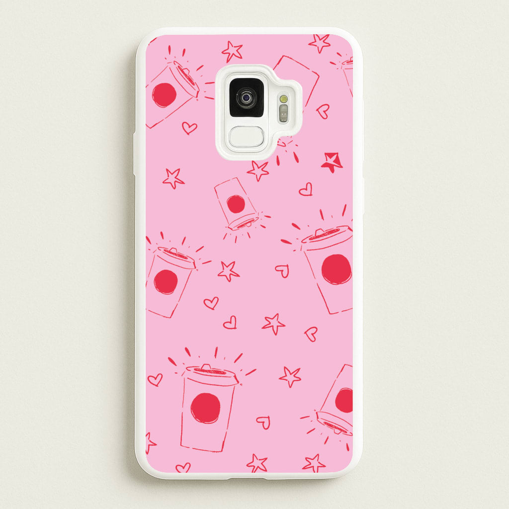 Coffee Pattern - Chamberlain - Emma Chamerlain Phone Case for Galaxy S9