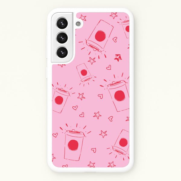 Coffee Pattern - Chamberlain - Emma Chamerlain Phone Case for Galaxy S21FE