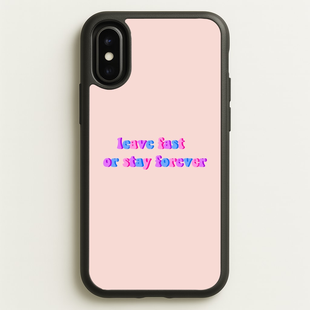 Leave Fast Or Stay Forever - Fender - Sam Fender Phone Case for iPhone X / XS