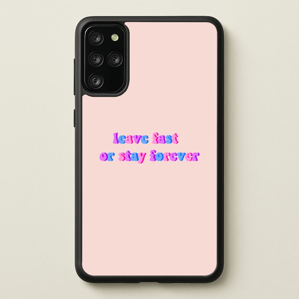 Leave Fast Or Stay Forever - Fender - Sam Fender Phone Case for Galaxy S20 Plus