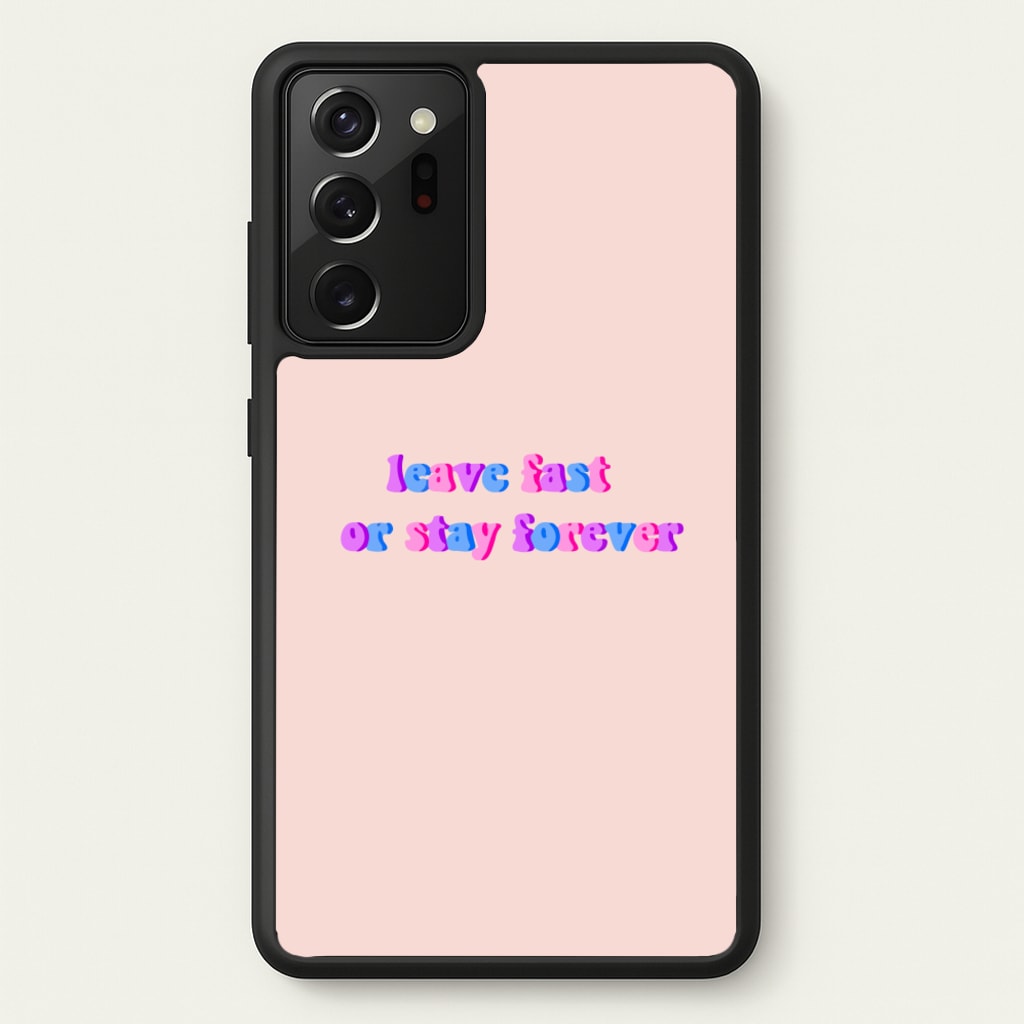 Leave Fast Or Stay Forever - Fender - Sam Fender Phone Case for Galaxy Note 20 Ultra
