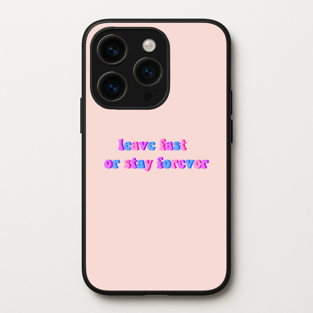 Leave Fast Or Stay Forever - Fender - Sam Fender Phone Case for iPhone 15 Pro