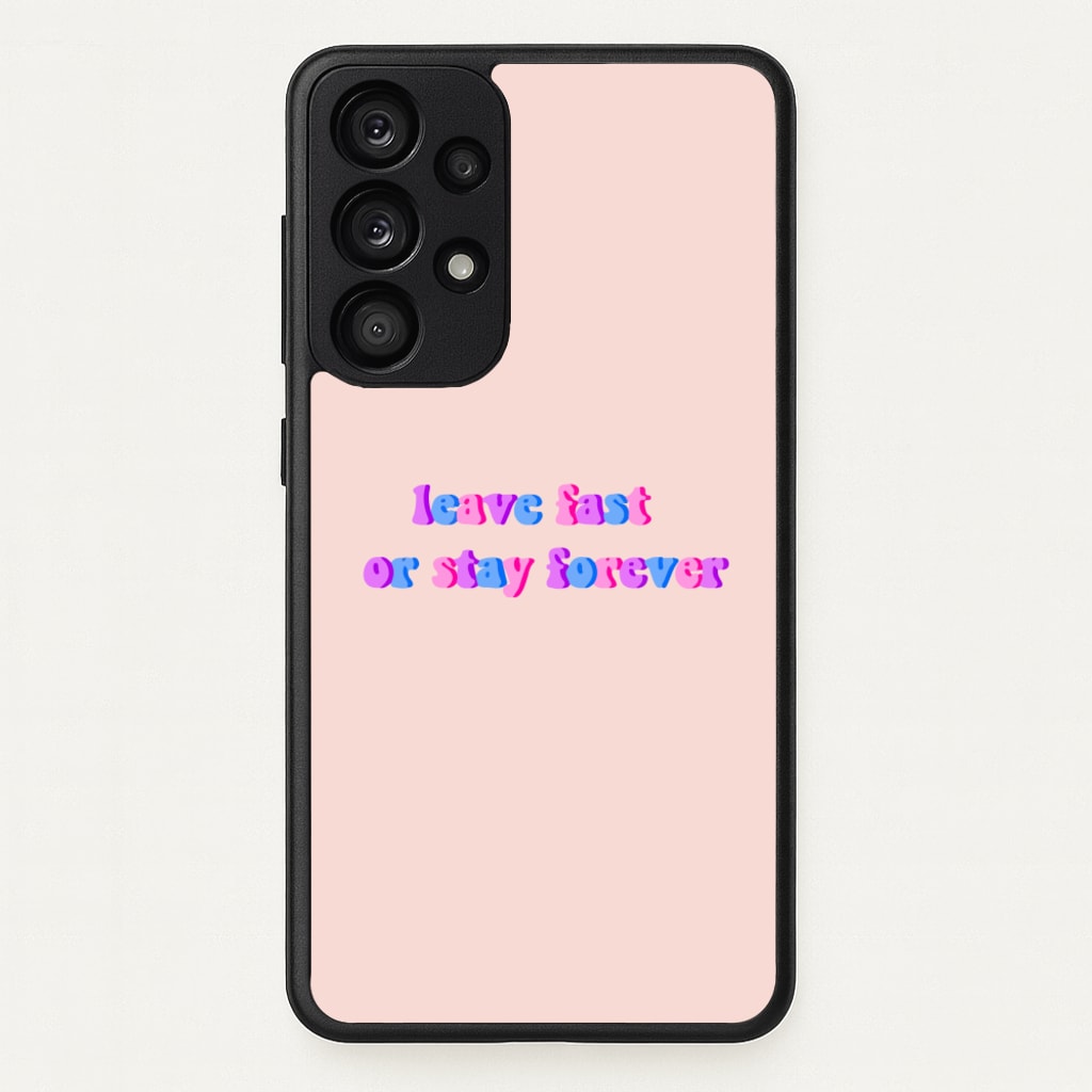 Leave Fast Or Stay Forever - Fender - Sam Fender Phone Case for Galaxy A33