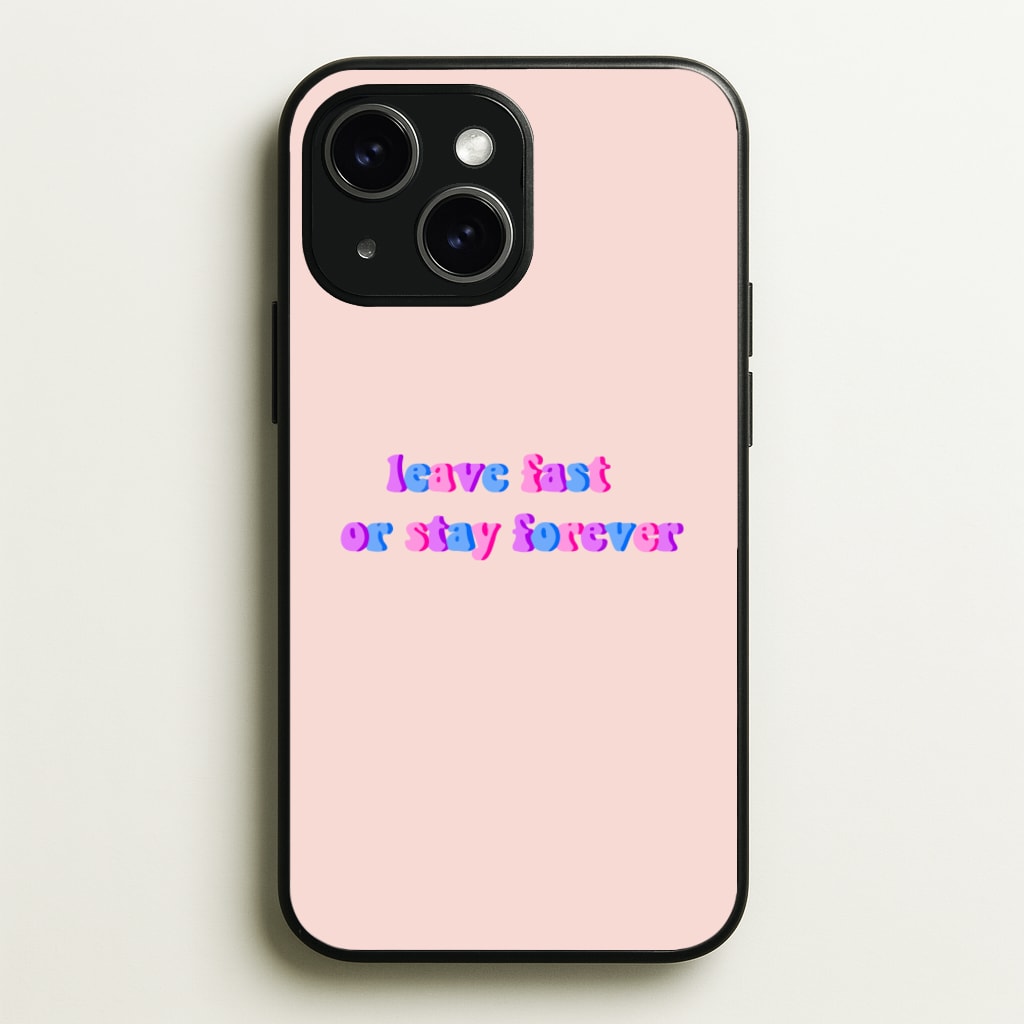 Leave Fast Or Stay Forever - Fender - Sam Fender Phone Case for iPhone 15