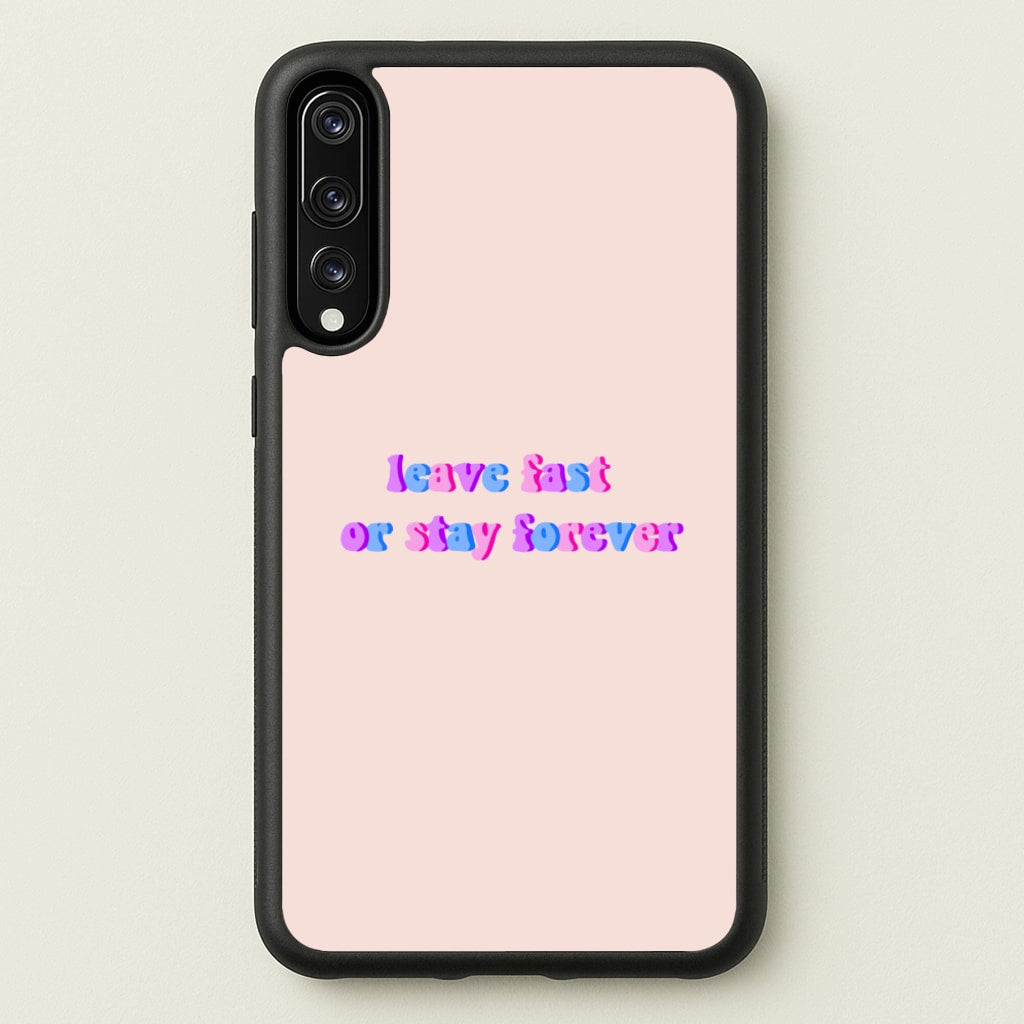 Leave Fast Or Stay Forever - Fender - Sam Fender Phone Case for Huawei P20 Pro