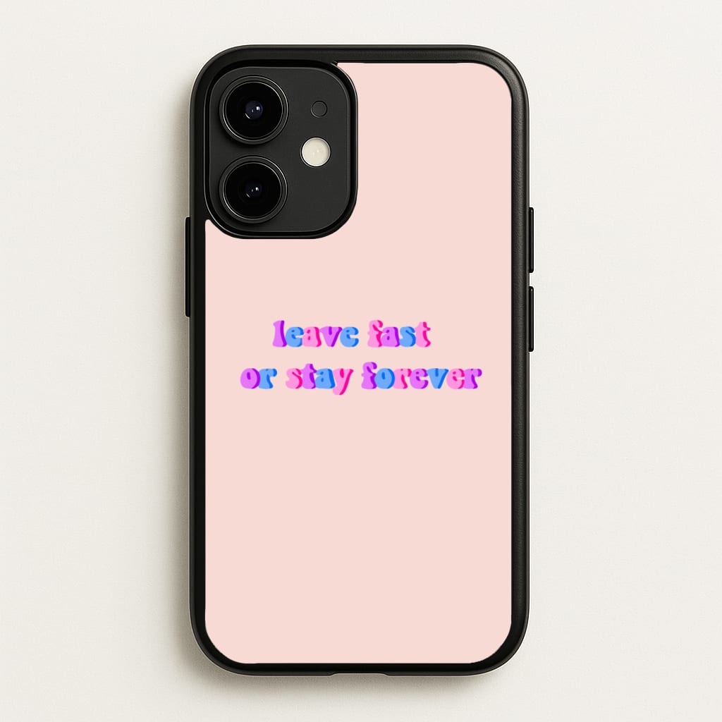 Leave Fast Or Stay Forever - Fender - Sam Fender Phone Case for iPhone 12 Mini