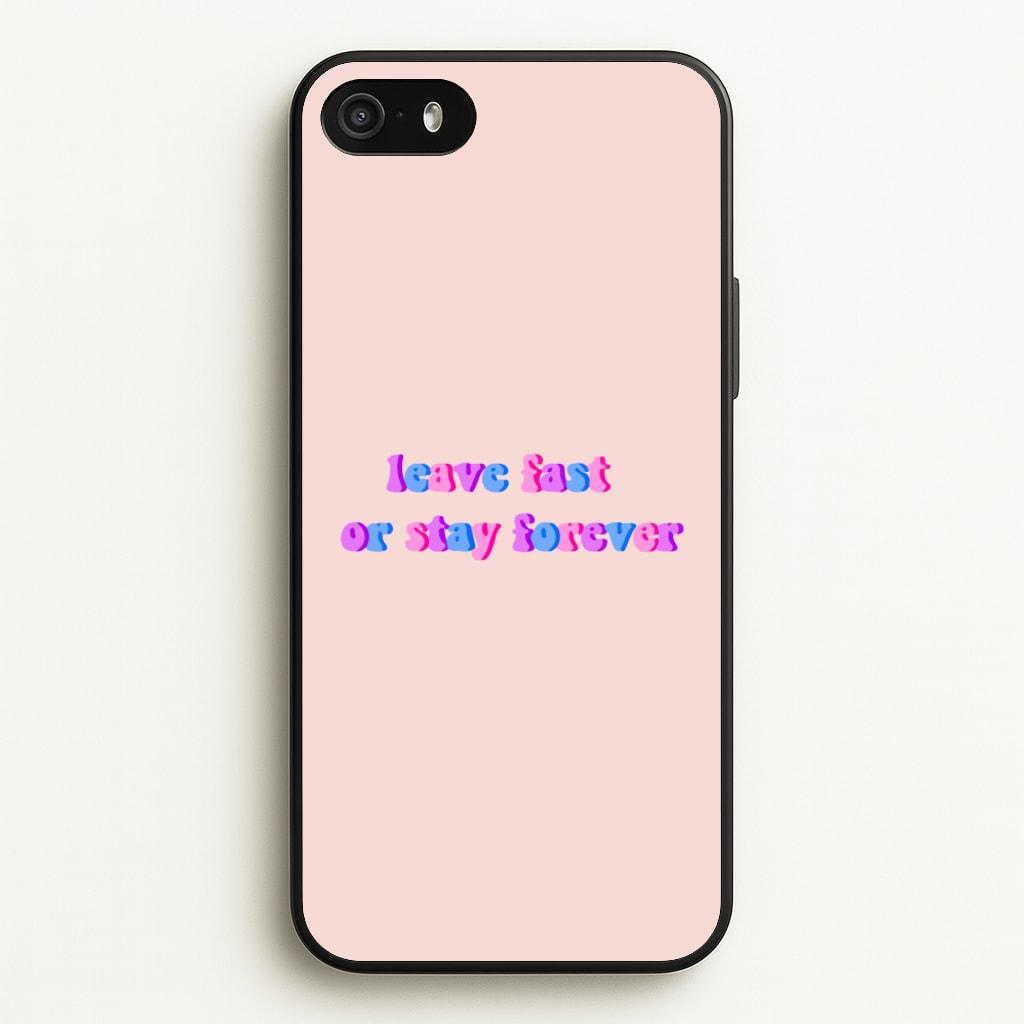 Leave Fast Or Stay Forever - Fender - Sam Fender Phone Case for iPhone 5 / 5s / SE 2016