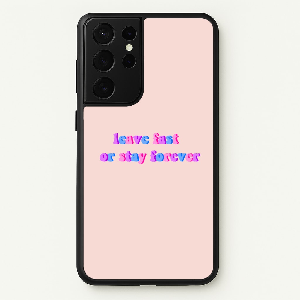 Leave Fast Or Stay Forever - Fender - Sam Fender Phone Case for Galaxy S21 Ultra