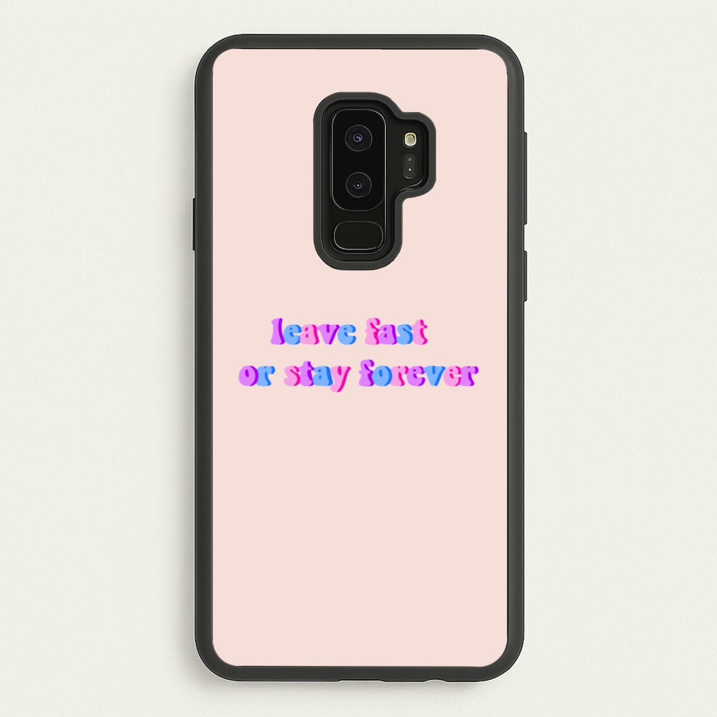 Leave Fast Or Stay Forever - Fender - Sam Fender Phone Case for Galaxy S9 Plus