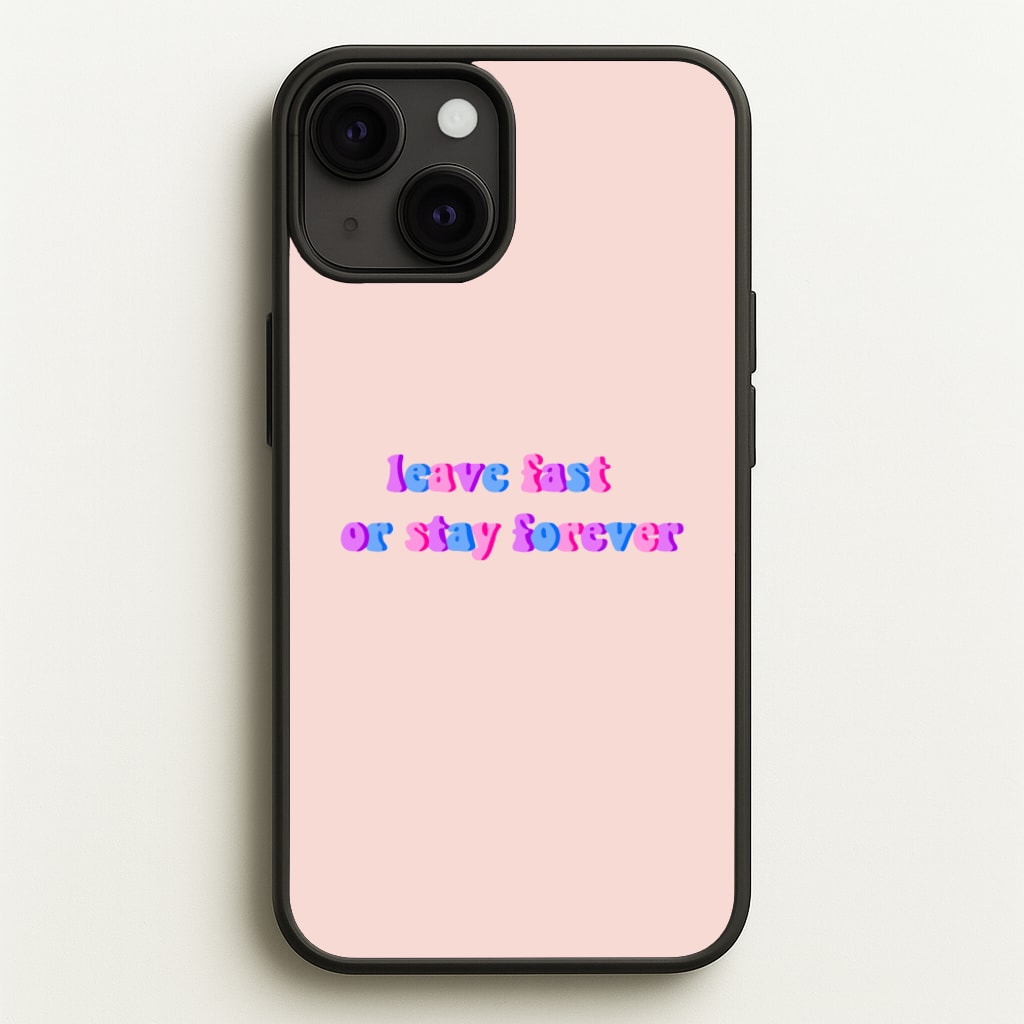 Leave Fast Or Stay Forever - Fender - Sam Fender Phone Case for iPhone 13
