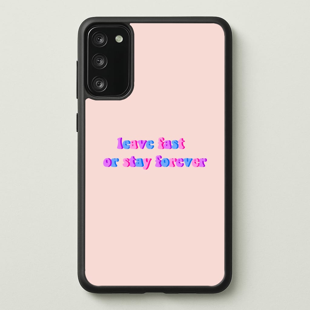 Leave Fast Or Stay Forever - Fender - Sam Fender Phone Case for Galaxy A41