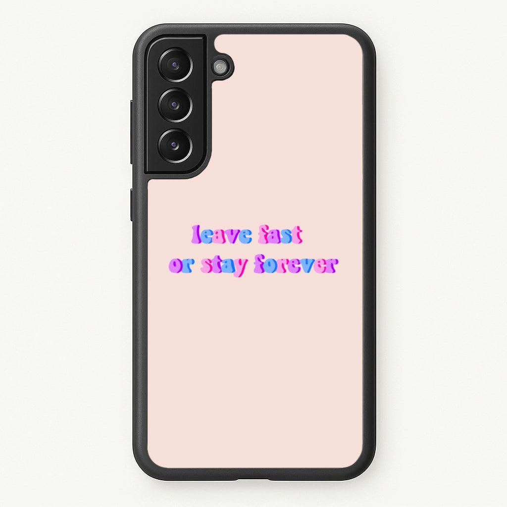 Leave Fast Or Stay Forever - Fender - Sam Fender Phone Case for Galaxy S21 Plus