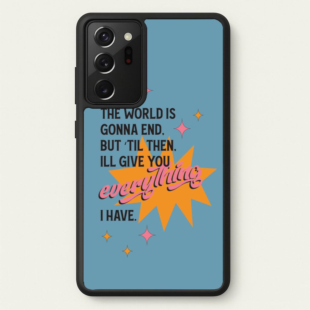 The World Is Gonna End - Fender - Sam Fender Phone Case for Galaxy Note 20 Ultra