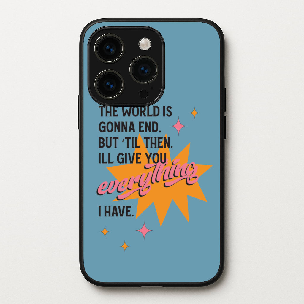 The World Is Gonna End - Fender - Sam Fender Phone Case for iPhone 15 Pro