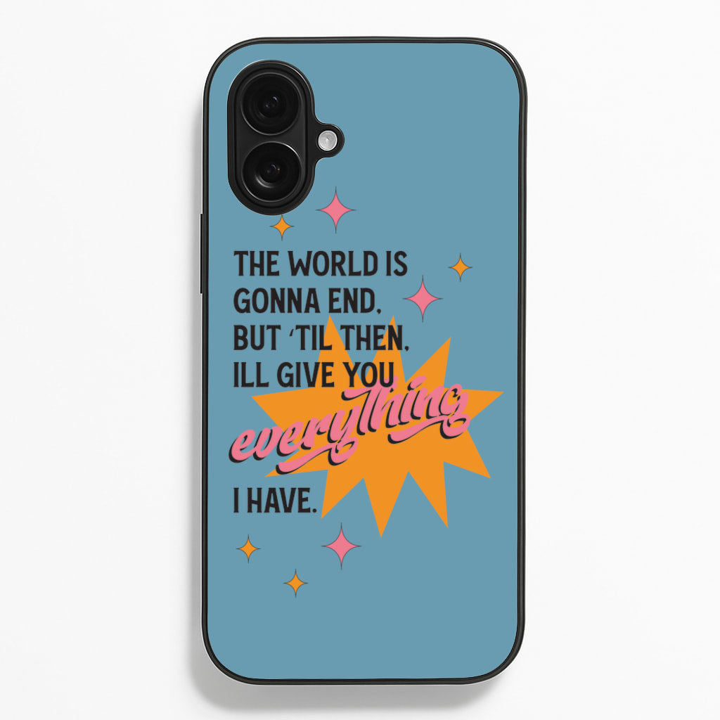 The World Is Gonna End - Fender - Sam Fender Phone Case for iPhone 16 Plus