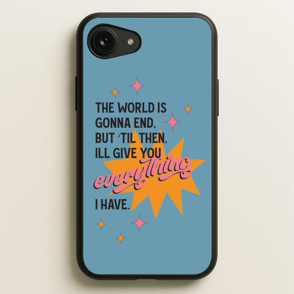 The World Is Gonna End - Fender - Sam Fender Phone Case for iPhone 16e