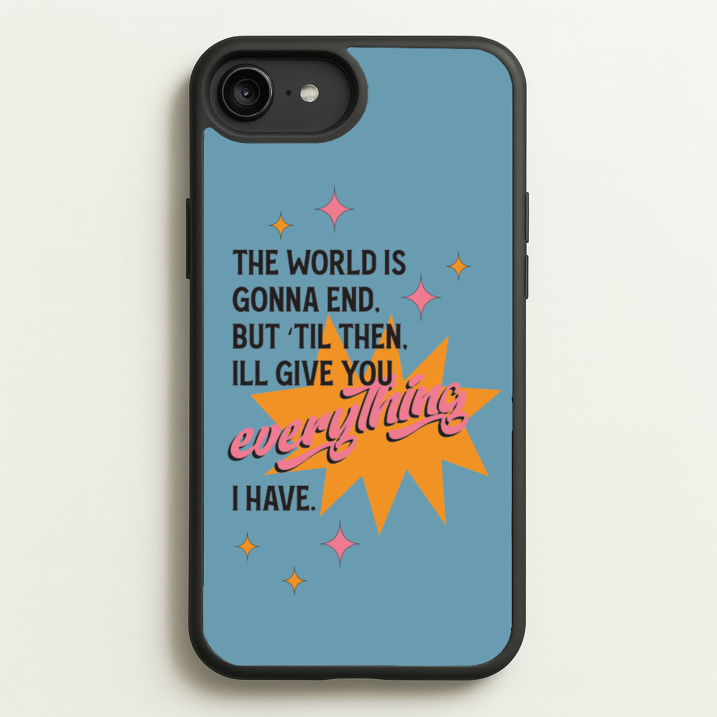 The World Is Gonna End - Fender - Sam Fender Phone Case for iPhone 6 Plus / 7 Plus / 8 Plus