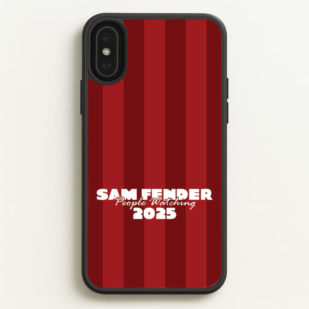 Stripes People Watching 2025 - Sam Fender Phone Case for iPhone XS Max