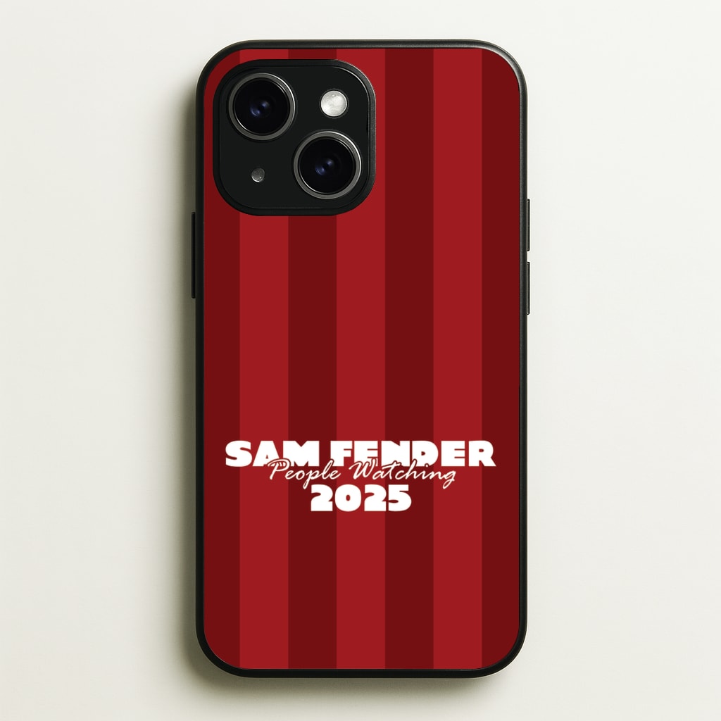 Stripes People Watching 2025 - Sam Fender Phone Case for iPhone 15