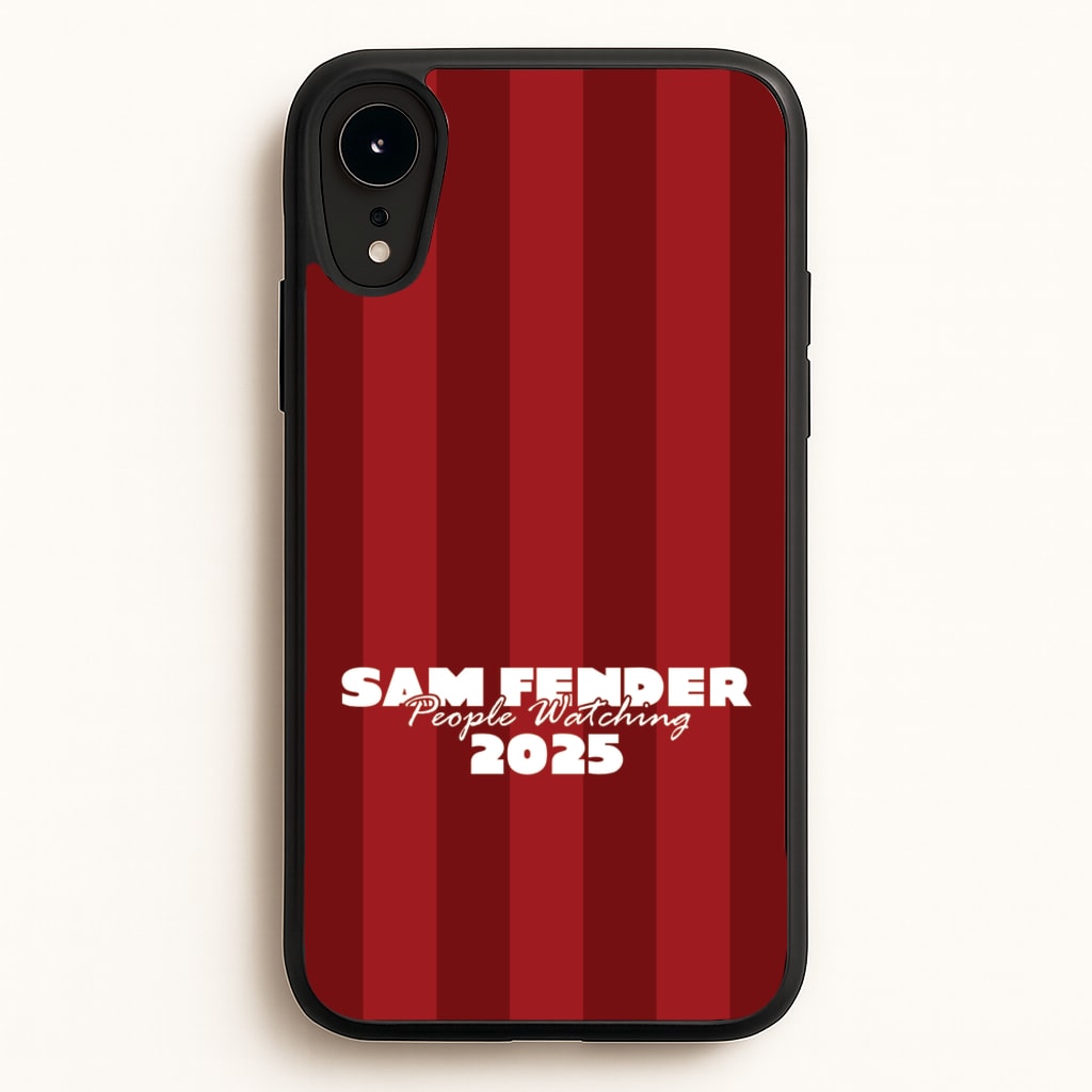 Stripes People Watching 2025 - Sam Fender Phone Case for iPhone XR