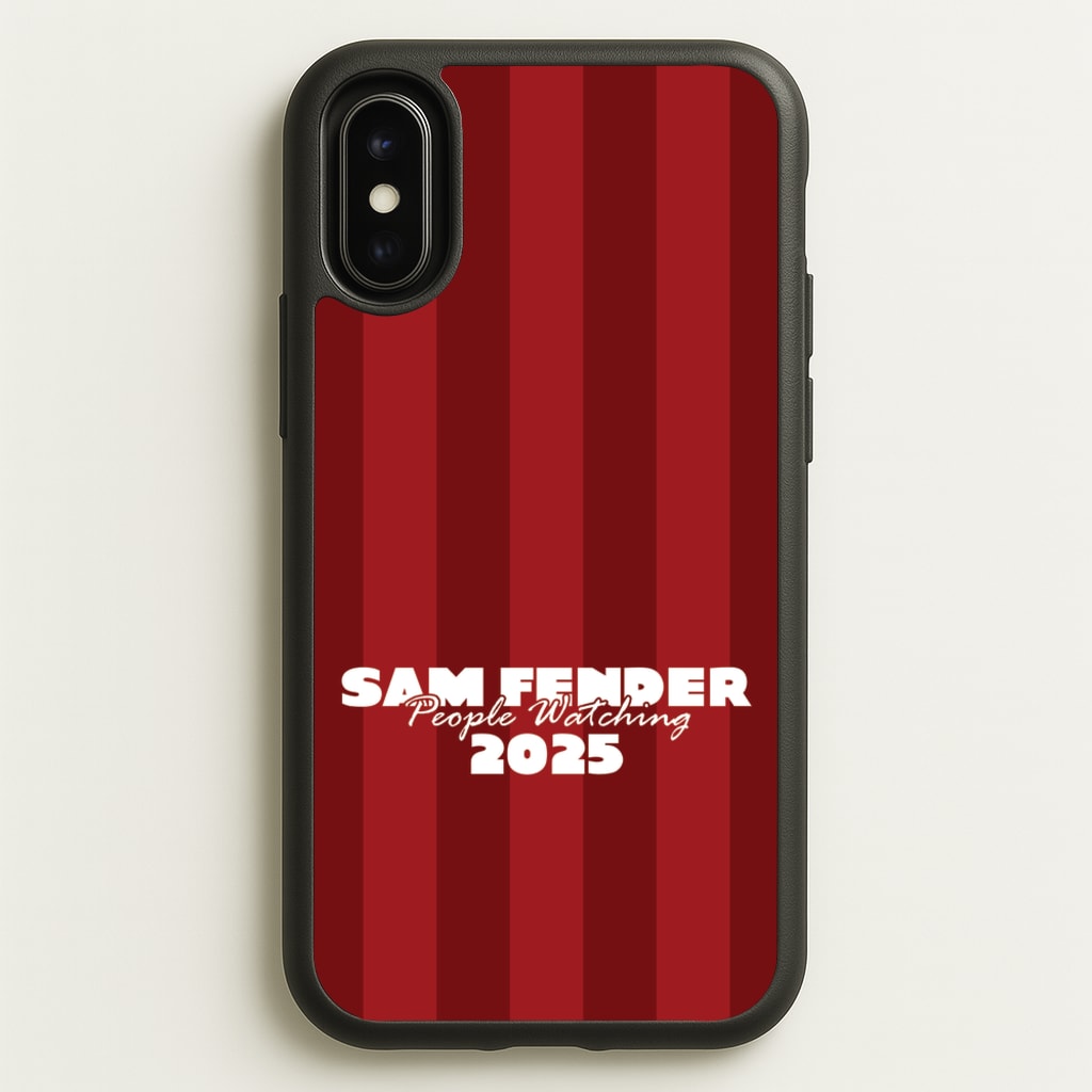 Stripes People Watching 2025 - Sam Fender Phone Case for iPhone X / XS