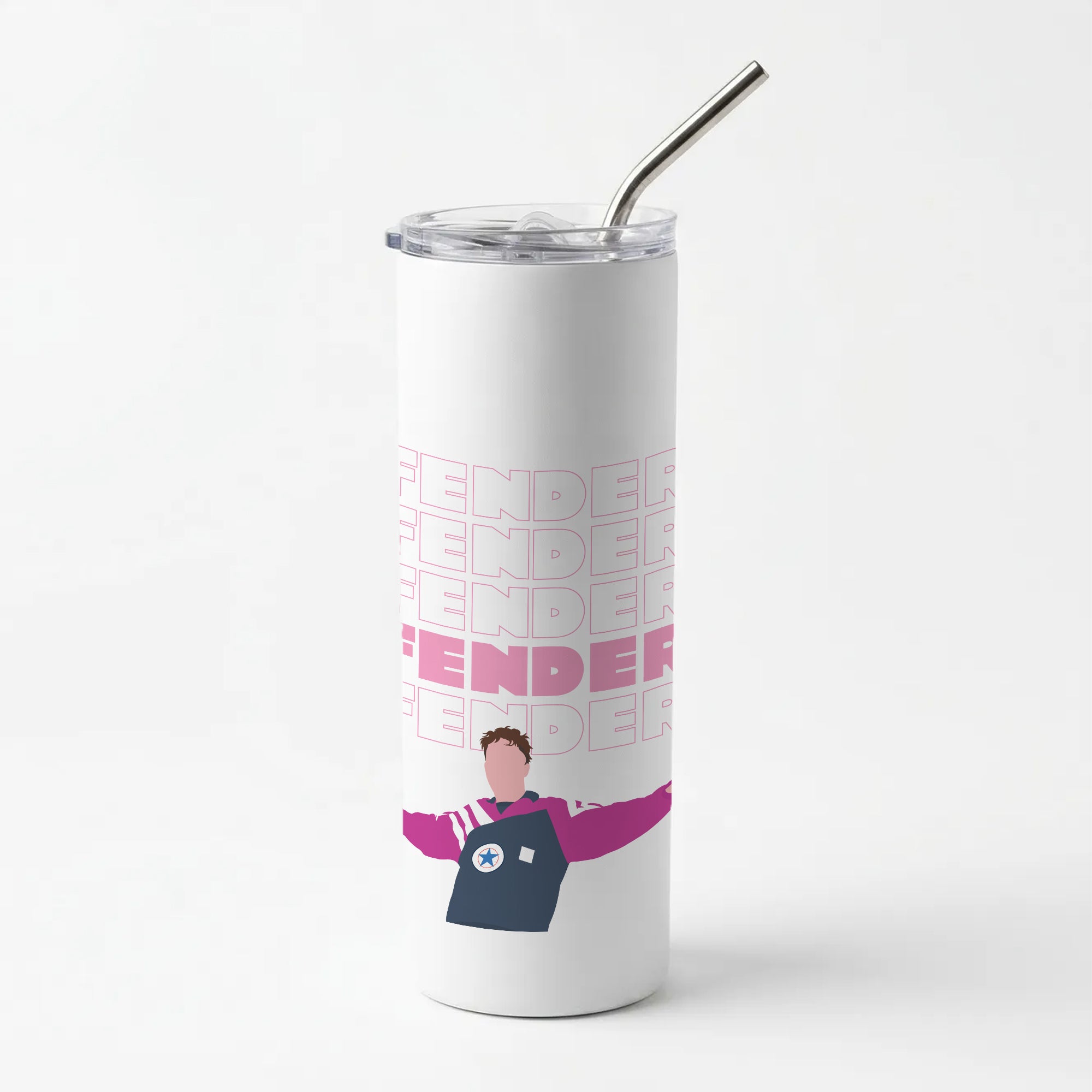 Fender Pink Sports Jersey Skinny Tumbler