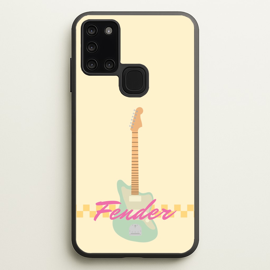 Blue Guitar Fender - Sam Fender Phone Case for Galaxy A21s