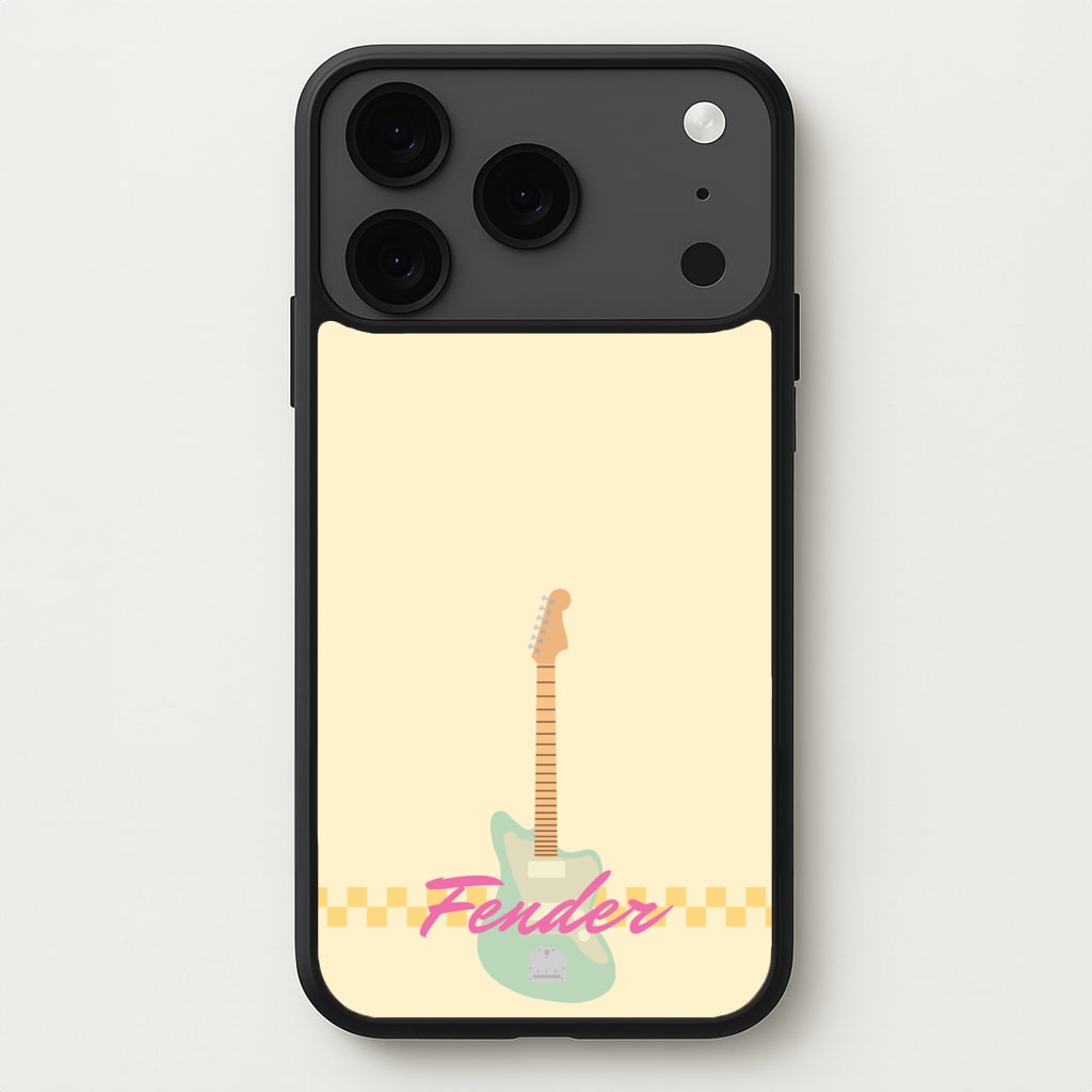Blue Guitar Fender Phone Case for iPhone 17 Pro Max