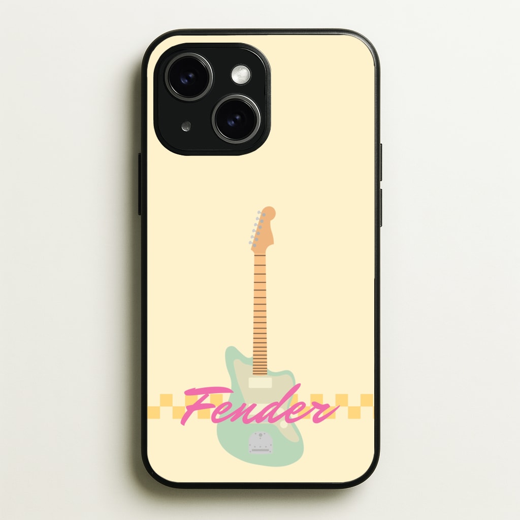 Blue Guitar Fender - Sam Fender Phone Case for iPhone 15