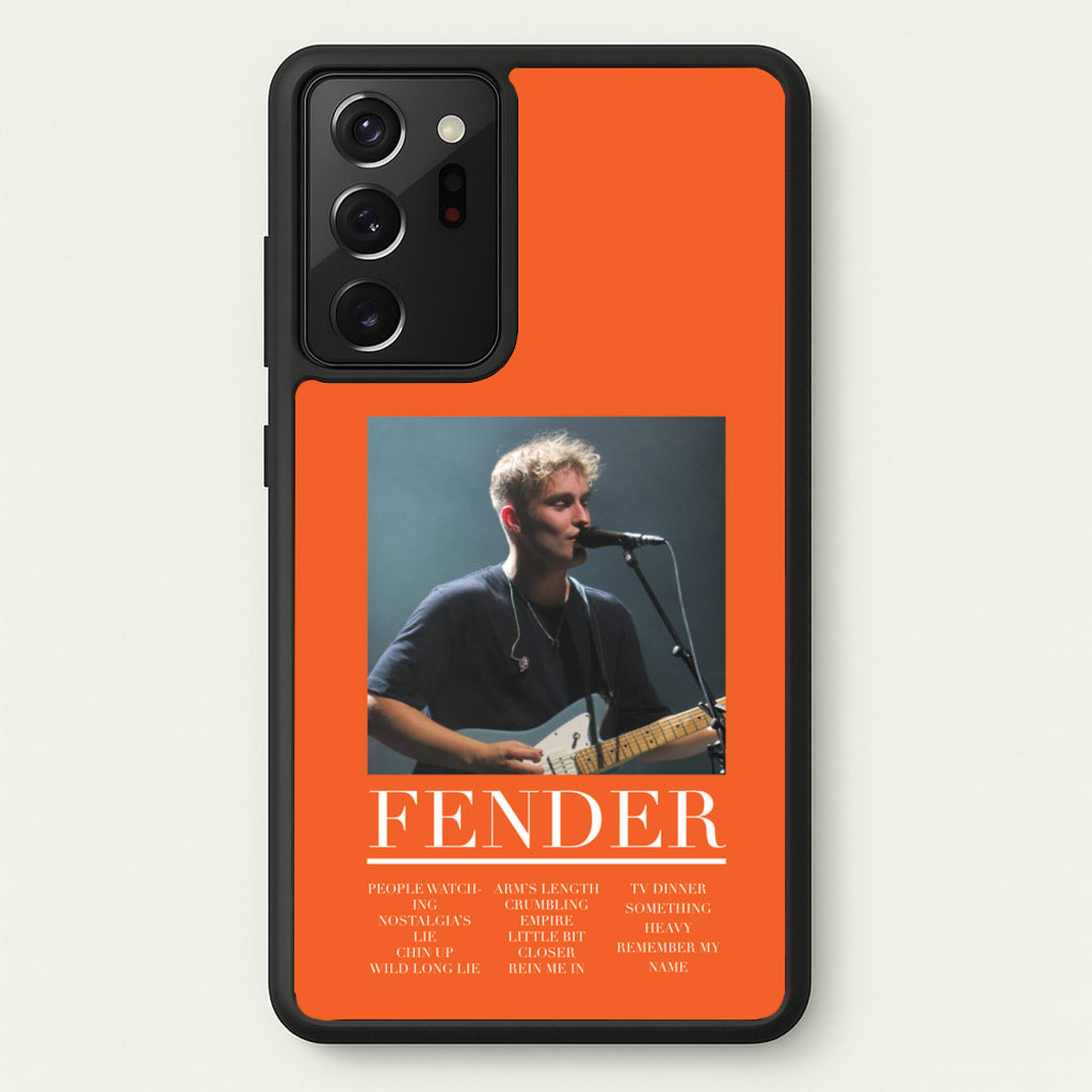 Fender Orange Song List - Sam Fender Phone Case for Galaxy Note 20 Ultra