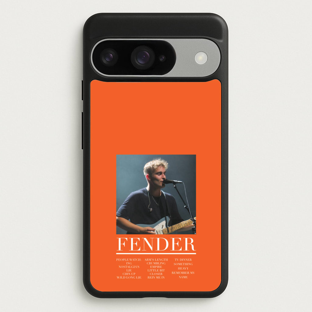 Fender Orange Song List Phone Case for Google Pixel 10 / 10 Pro