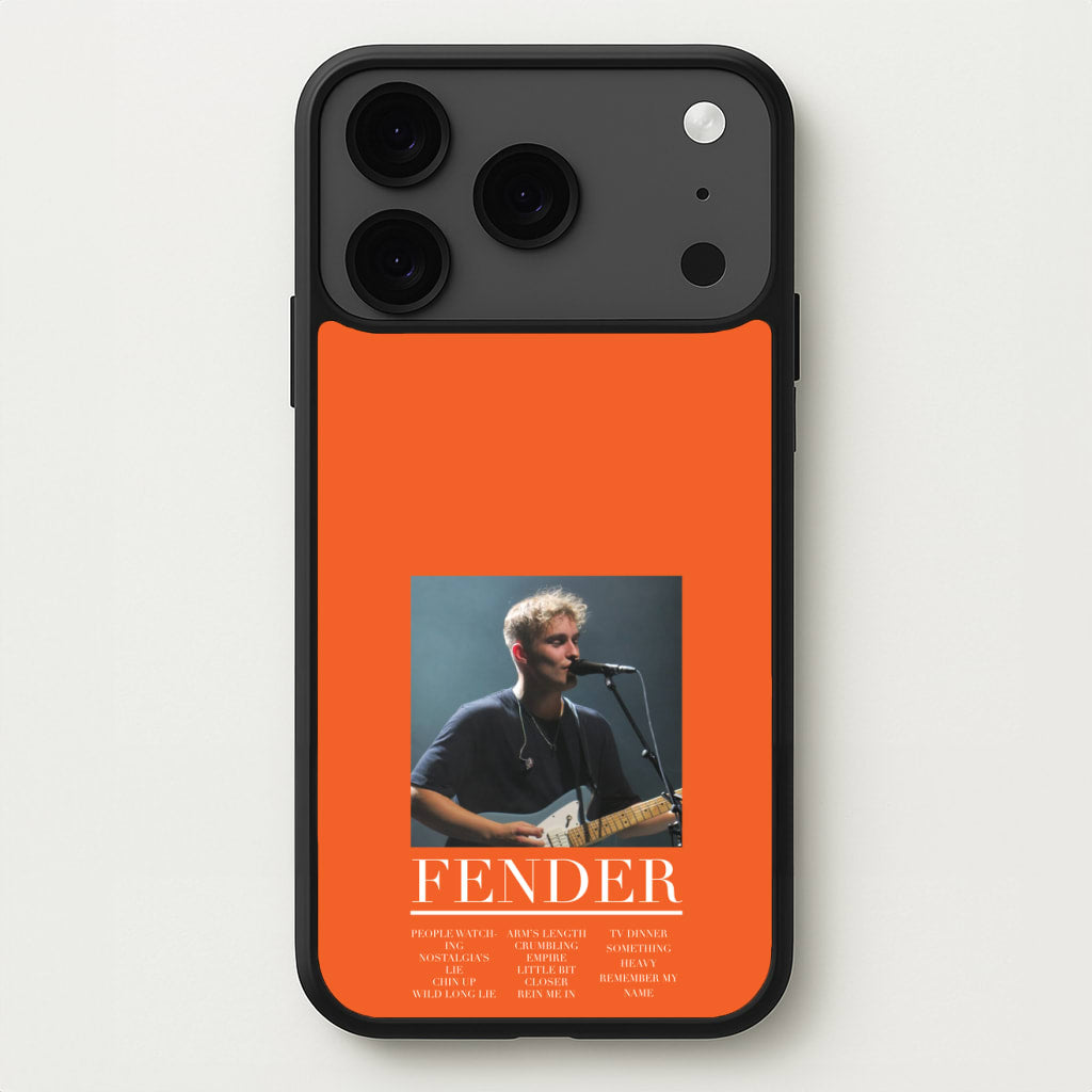 Fender Orange Song List Phone Case for iPhone 17 Pro